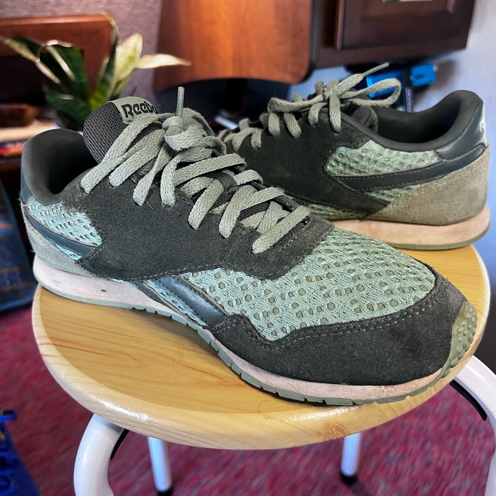 Reebok Green Suede Sneakers